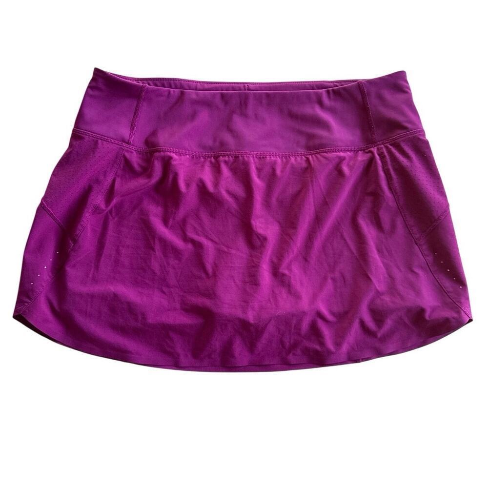Athleta Skort Women L Pink Run With It Athletic Tennis Workout *EUC